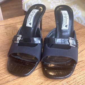 Brighton “Renee” Black Slides,  6.5.